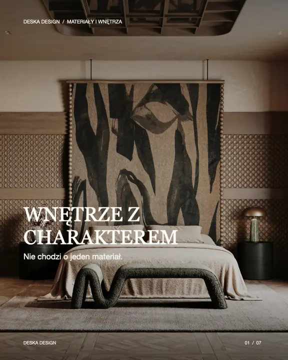Wnętrze z charakterem – sypialnia z drewnem i tkaninami